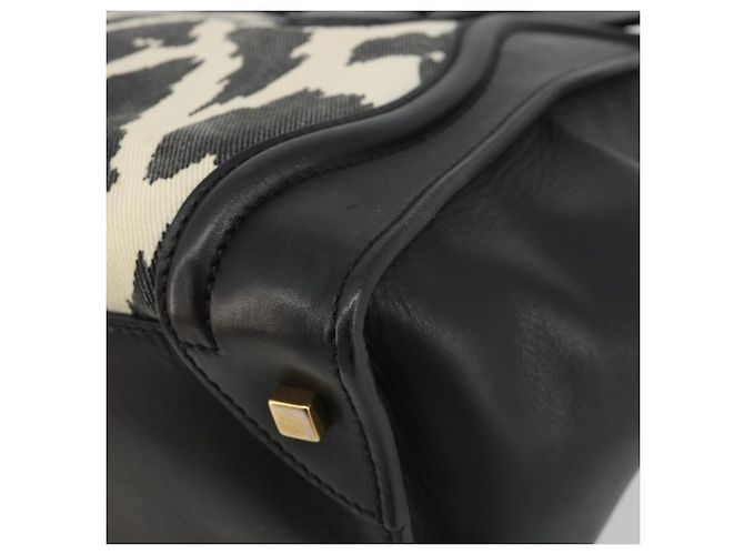 Céline Borsa CELINE Luggage in tela nero e oro Auth 191825V D'oro - vista 16