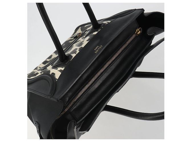 Céline Borsa CELINE Luggage in tela nero e oro Auth 191825V D'oro - vista 6