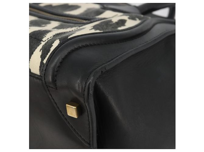 Céline Borsa CELINE Luggage in tela nero e oro Auth 191825V D'oro - vista 8