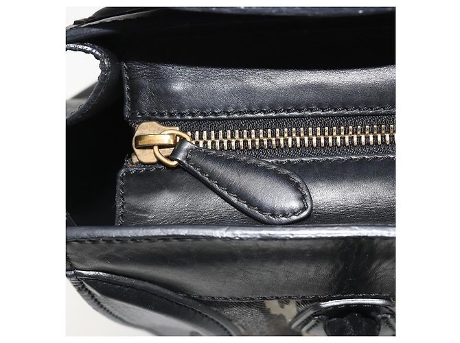 Céline Borsa CELINE Luggage in tela nero e oro Auth 191825V D'oro - vista 9