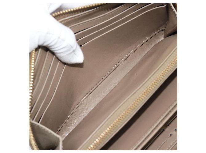 LOUIS VUITTON Zippy Wallet Monogram Emboss Long Wallet Beige M81511 Auth 192854 - Ansicht 11