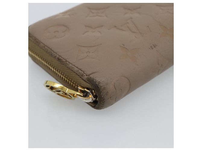 LOUIS VUITTON Zippy Wallet Monogram Emboss Long Wallet Beige M81511 Auth 192854 - Ansicht 14