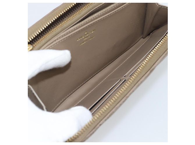 LOUIS VUITTON Zippy Wallet Monogram Emboss Long Wallet Beige M81511 Auth 192854 - Ansicht 21