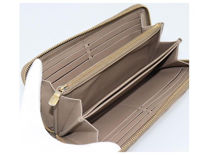 LOUIS VUITTON Zippy Wallet Monogram Emboss Long Wallet Beige M81511 Auth 192854 - Ansicht 9