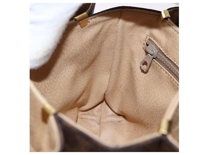 Céline Borsa a tracolla CELINE Macadam Canvas PVC Pelle Marrone Oro Auth ka5281 D'oro - vista 21