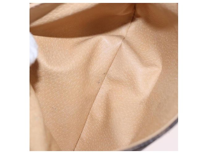 Céline Borsa a tracolla CELINE Macadam Canvas PVC Pelle Marrone Oro Auth ka5281 D'oro - vista 24