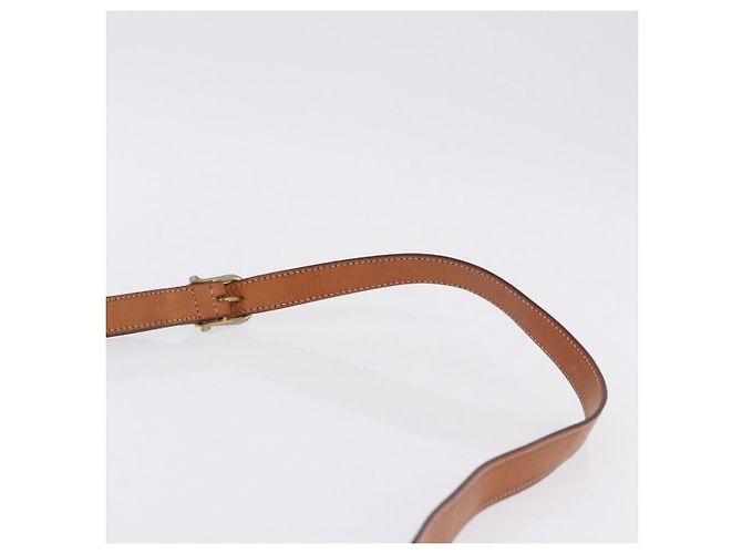 Céline Borsa a tracolla CELINE Macadam Canvas PVC Pelle Marrone Oro Auth ka5281 D'oro - vista 8