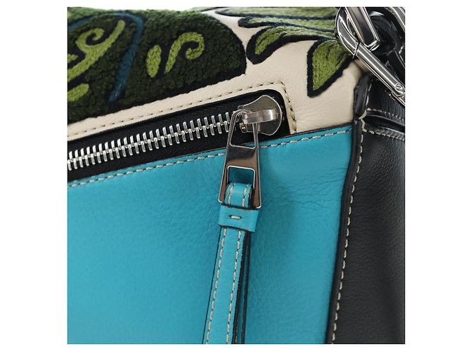 Borsa Puzzle LOEWE in pelle Collaborazione William De Morgan 2way Auth 191481SM Nero Argento - vista 20
