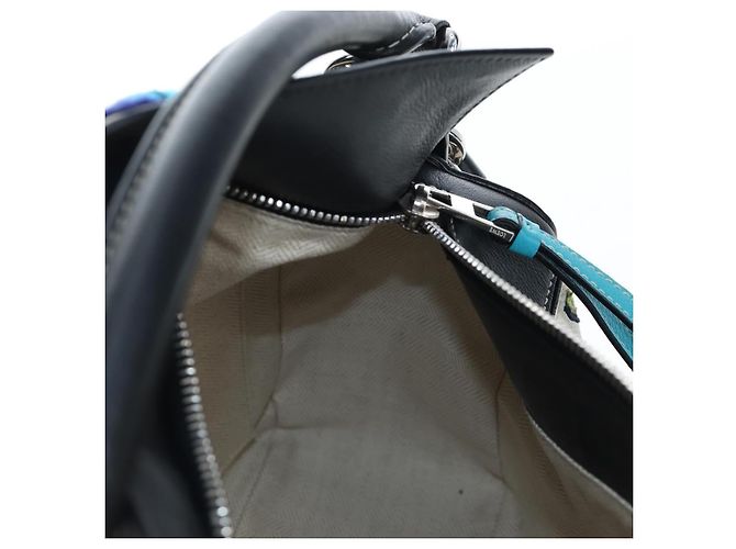 Borsa Puzzle LOEWE in pelle Collaborazione William De Morgan 2way Auth 191481SM Nero Argento - vista 26