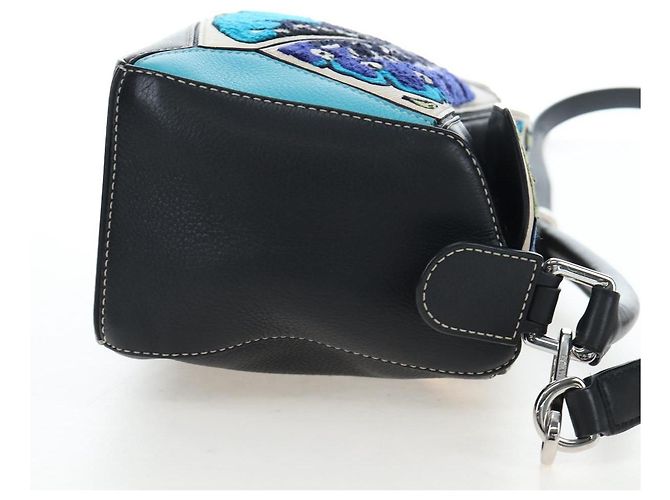 Borsa Puzzle LOEWE in pelle Collaborazione William De Morgan 2way Auth 191481SM Nero Argento - vista 4