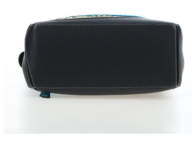 Borsa Puzzle LOEWE in pelle Collaborazione William De Morgan 2way Auth 191481SM Nero Argento - vista 5