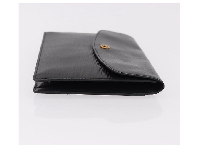 LOUIS VUITTON Epi Montaigne 27 Clutch Bag Black M52652 LV Auth 192045 Nero - vista 3