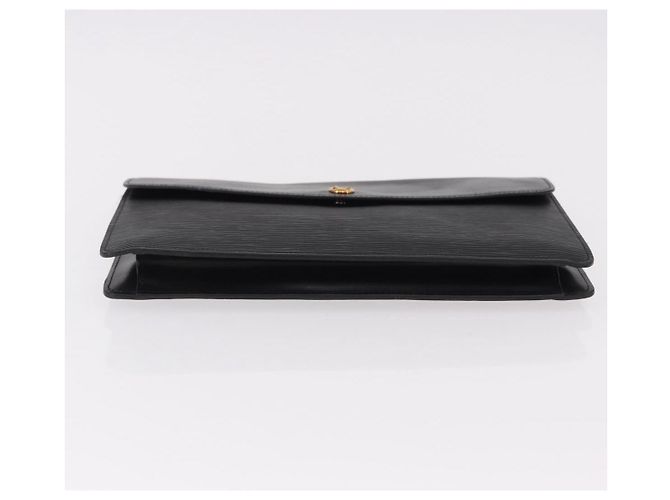 LOUIS VUITTON Epi Montaigne 27 Clutch Bag Black M52652 LV Auth 192045 Nero - vista 6