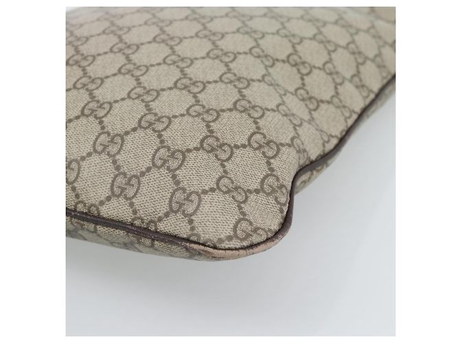 Borsa GUCCI GG Supreme in PVC Beige Argento 117551 Auth 192245 - vista 10