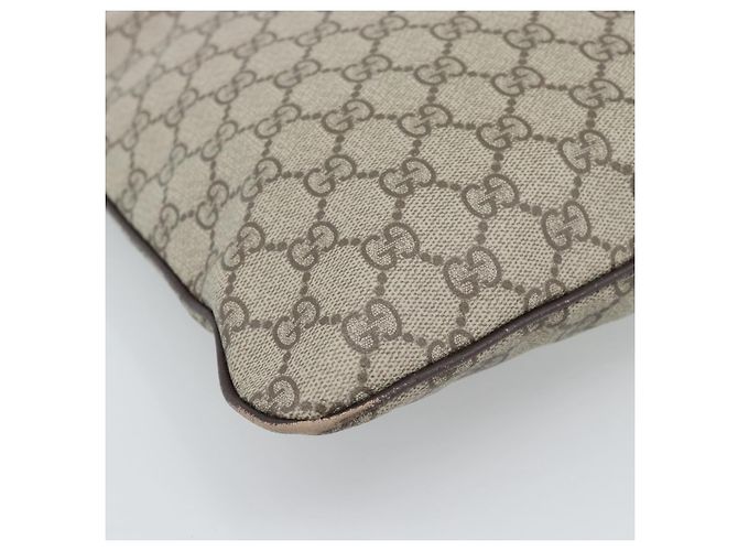 Borsa GUCCI GG Supreme in PVC Beige Argento 117551 Auth 192245 - vista 11