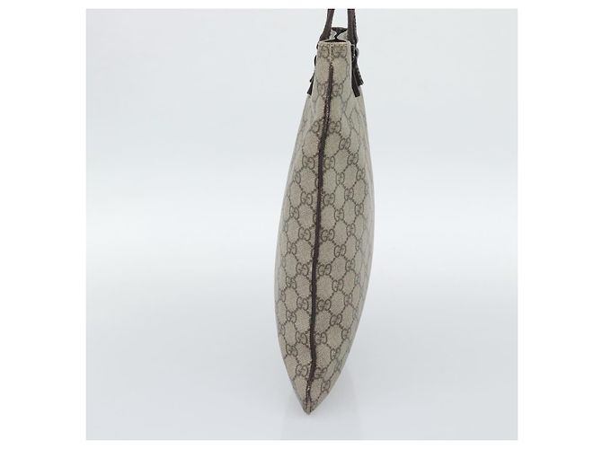 Borsa GUCCI GG Supreme in PVC Beige Argento 117551 Auth 192245 - vista 4