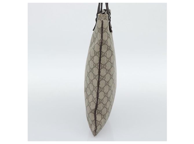 Borsa GUCCI GG Supreme in PVC Beige Argento 117551 Auth 192245 - vista 5