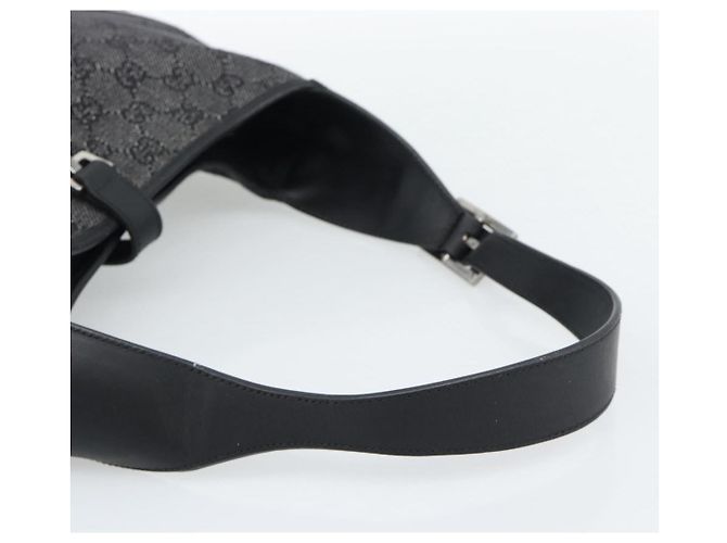 Borsa a tracolla Jackie in tela GG GUCCI Nera Argento 00963 Auth 191078V Nero - vista 7