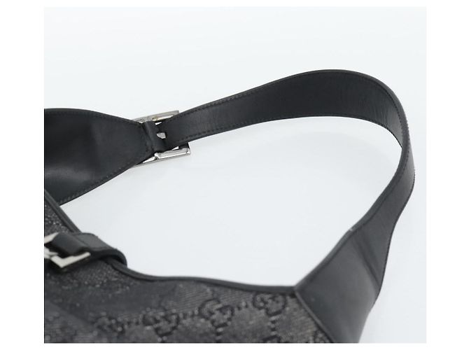 Borsa a tracolla Jackie in tela GG GUCCI Nera Argento 00963 Auth 191078V Nero - vista 8