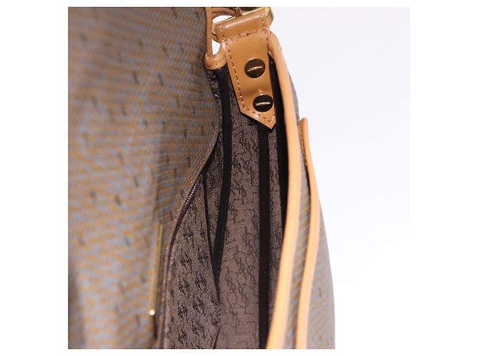 Borsa a Spalla SAINT LAURENT PVC Canvas Beige Oro Auth bs36115 D'oro - vista 20