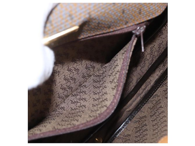 Borsa a Spalla SAINT LAURENT PVC Canvas Beige Oro Auth bs36115 D'oro - vista 24