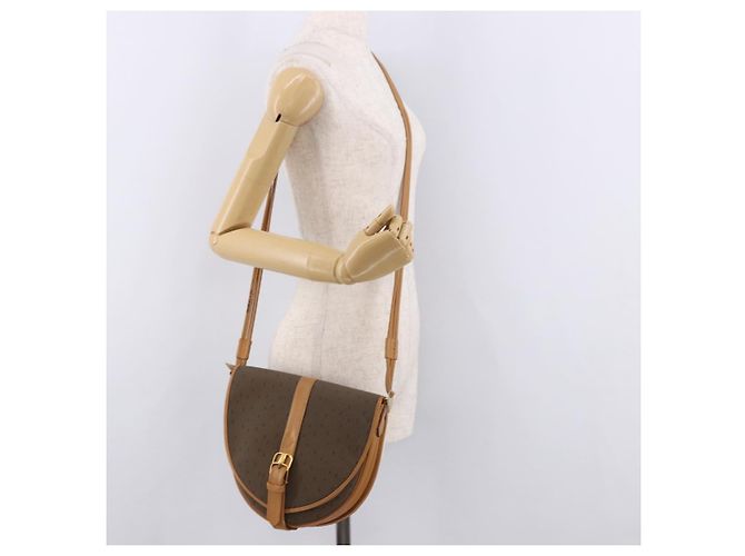 Borsa a Spalla SAINT LAURENT PVC Canvas Beige Oro Auth bs36115 D'oro - vista 25