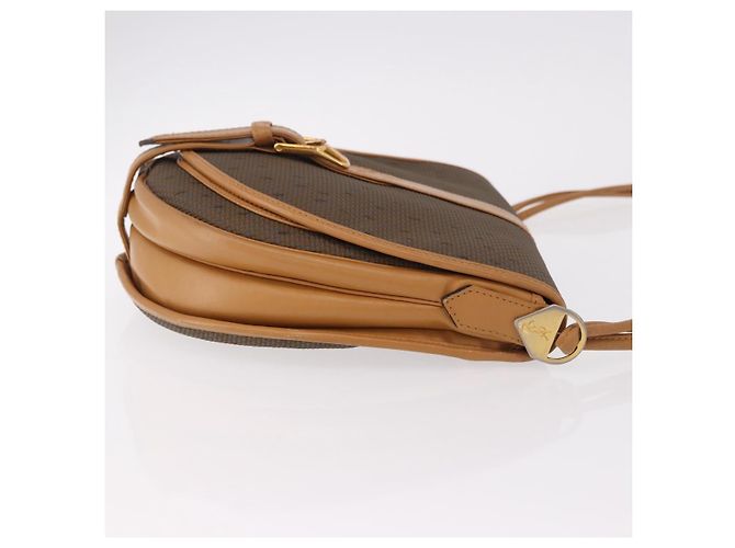 Borsa a Spalla SAINT LAURENT PVC Canvas Beige Oro Auth bs36115 D'oro - vista 3