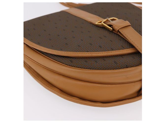 Borsa a Spalla SAINT LAURENT PVC Canvas Beige Oro Auth bs36115 D'oro - vista 9