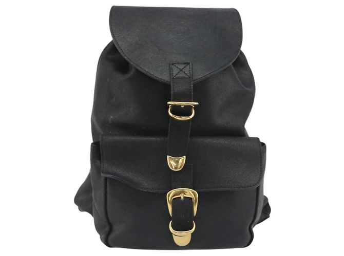 Zaino Gianni Versace in pelle nero e oro Auth BA13798 D'oro - vista 13