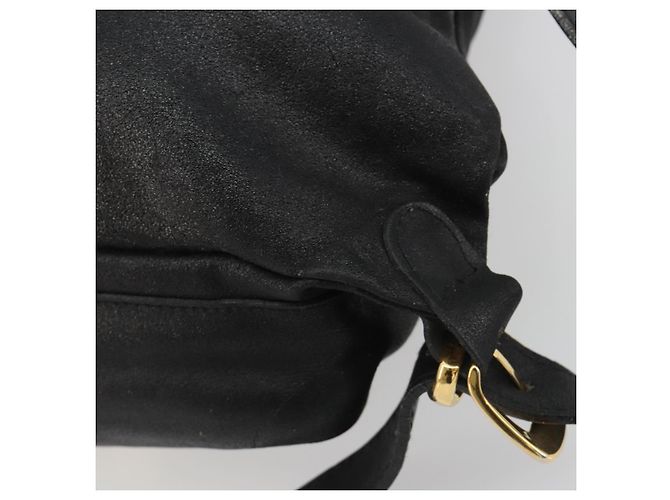 Zaino Gianni Versace in pelle nero e oro Auth BA13798 D'oro - vista 16