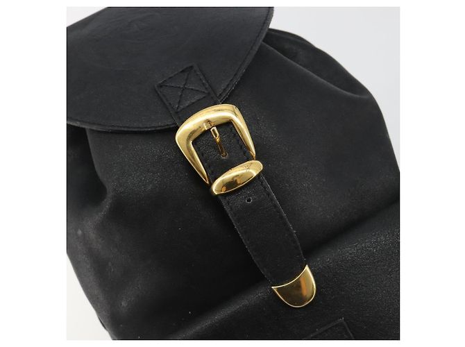 Zaino Gianni Versace in pelle nero e oro Auth BA13798 D'oro - vista 18