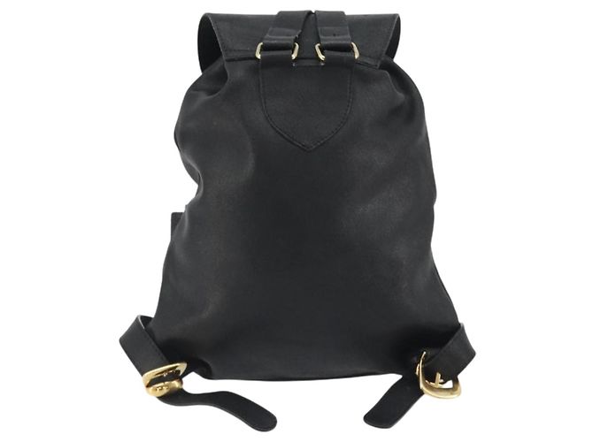 Zaino Gianni Versace in pelle nero e oro Auth BA13798 D'oro - vista 2