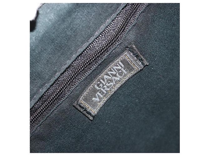 Zaino Gianni Versace in pelle nero e oro Auth BA13798 D'oro - vista 21