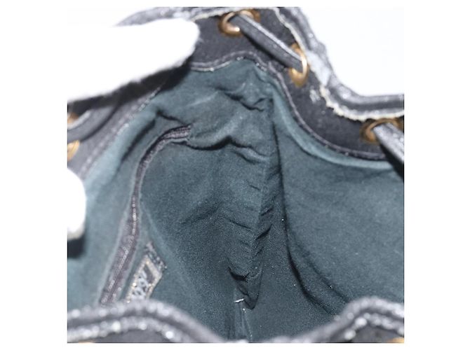 Zaino Gianni Versace in pelle nero e oro Auth BA13798 D'oro - vista 22