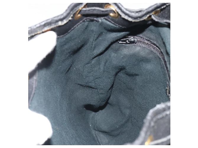 Zaino Gianni Versace in pelle nero e oro Auth BA13798 D'oro - vista 23