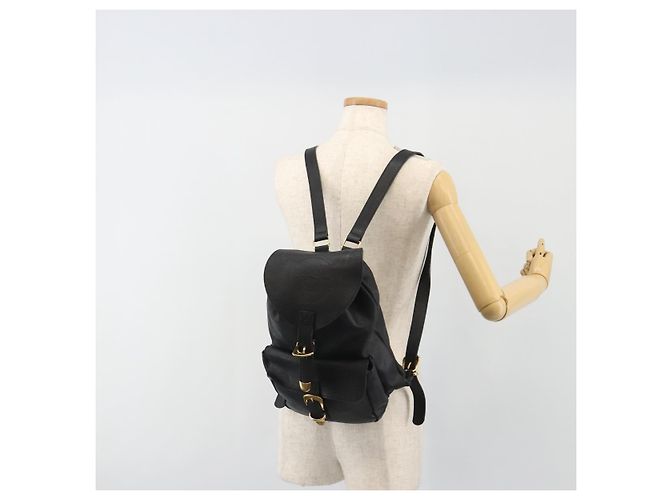 Zaino Gianni Versace in pelle nero e oro Auth BA13798 D'oro - vista 26