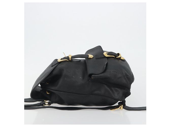 Zaino Gianni Versace in pelle nero e oro Auth BA13798 D'oro - vista 4