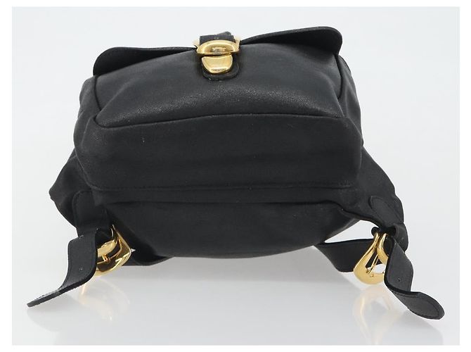 Zaino Gianni Versace in pelle nero e oro Auth BA13798 D'oro - vista 5