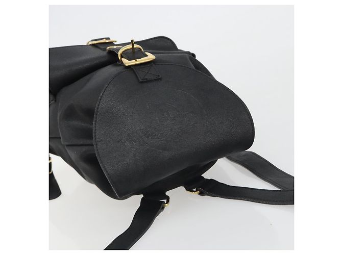 Zaino Gianni Versace in pelle nero e oro Auth BA13798 D'oro - vista 6