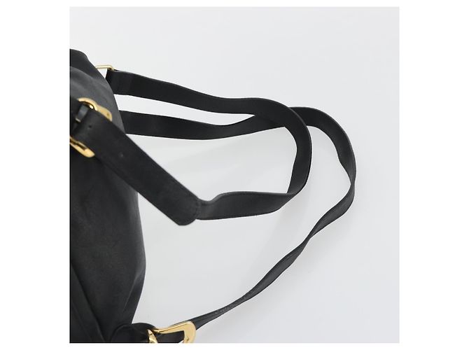 Zaino Gianni Versace in pelle nero e oro Auth BA13798 D'oro - vista 8
