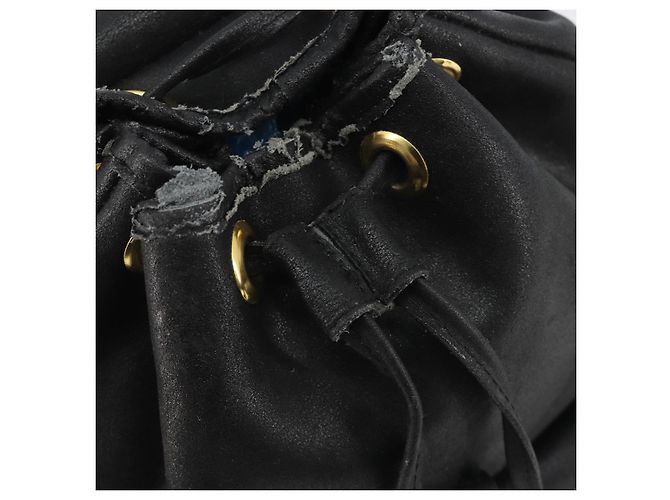 Zaino Gianni Versace in pelle nero e oro Auth BA13798 D'oro - vista 9