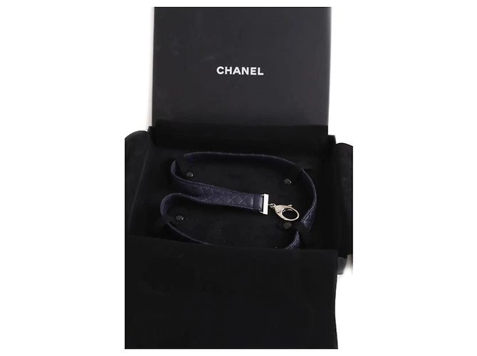 Collana Chanel lanyard blu navy - vista 5