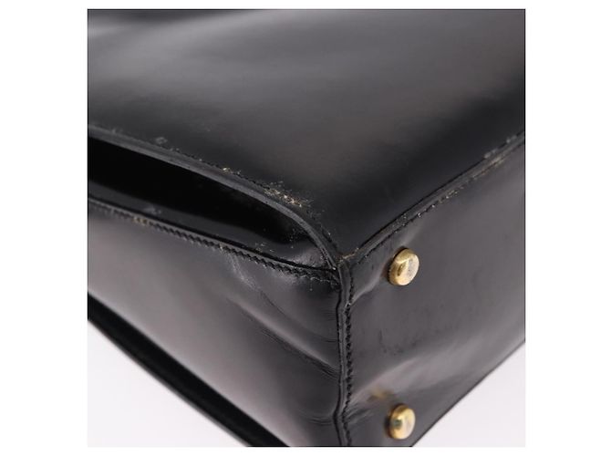 Céline Borsa a tracolla CELINE in pelle nera e oro Auth bs36066A Nero D'oro - vista 15