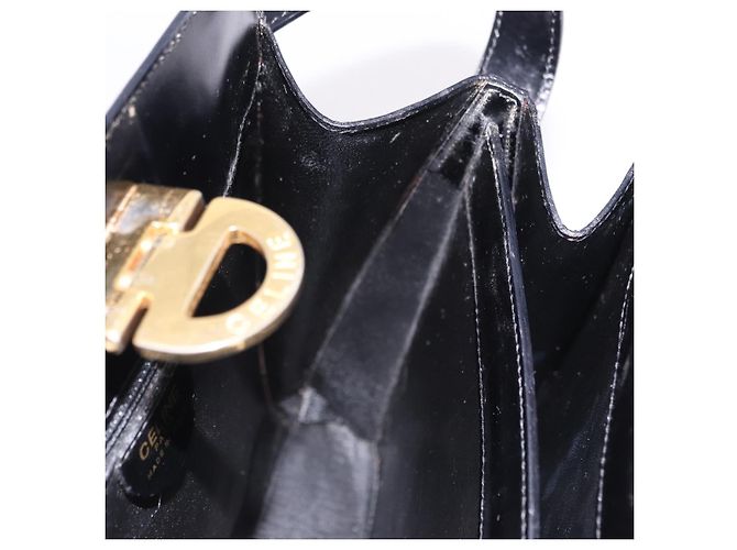 Céline Borsa a tracolla CELINE in pelle nera e oro Auth bs36066A Nero D'oro - vista 18