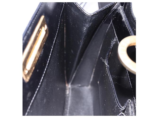 Céline Borsa a tracolla CELINE in pelle nera e oro Auth bs36066A Nero D'oro - vista 21
