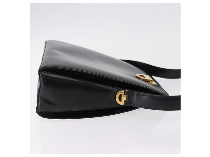 Céline Borsa a tracolla CELINE in pelle nera e oro Auth bs36066A Nero D'oro - vista 3