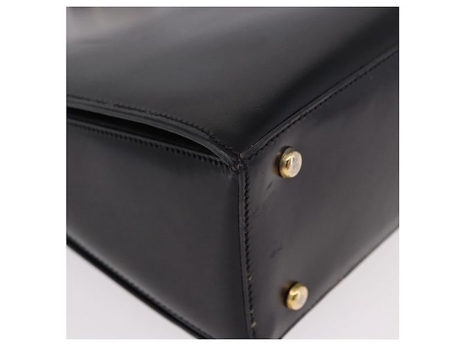 Céline Borsa a tracolla CELINE in pelle nera e oro Auth bs36066A Nero D'oro - vista 9