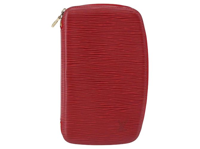 LOUIS VUITTON Epi Agenda Geod Wallet Red M63877 LV Auth 191385 Rosso - vista 13