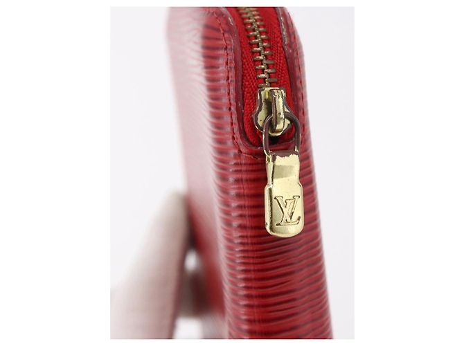 LOUIS VUITTON Epi Agenda Geod Wallet Red M63877 LV Auth 191385 Rosso - vista 8