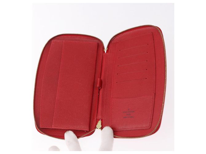 LOUIS VUITTON Epi Agenda Geod Wallet Red M63877 LV Auth 191385 Rosso - vista 9
